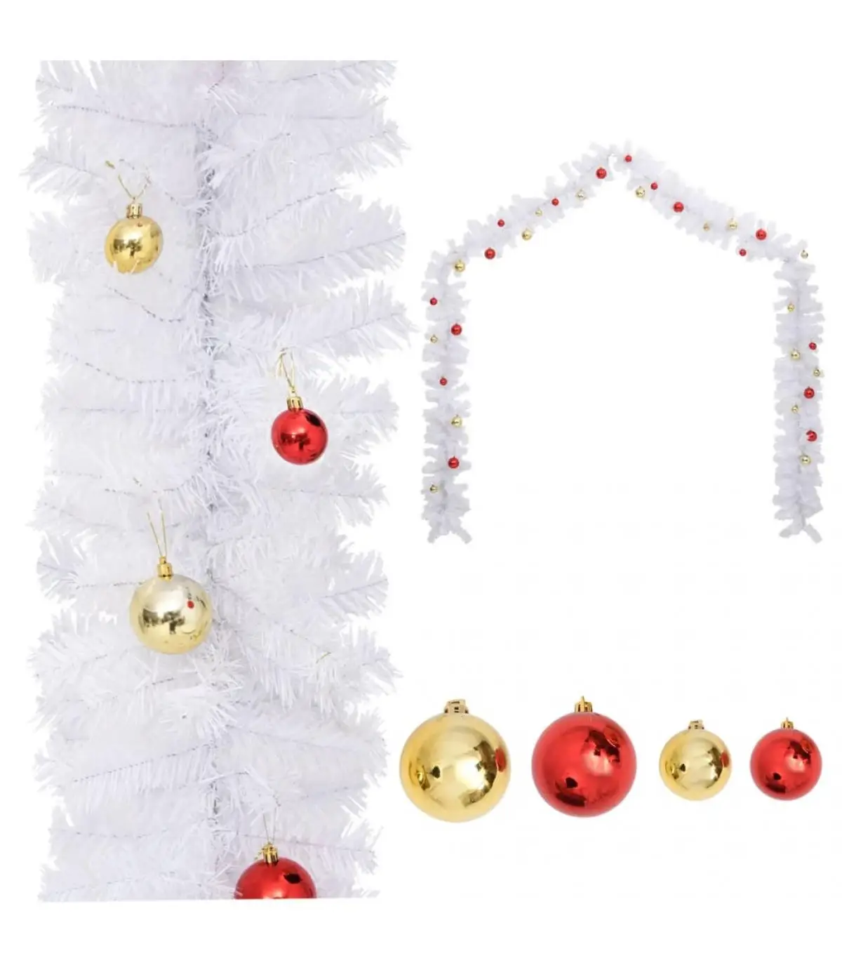 5 m white ball decorated Christmas party Garland ornaments