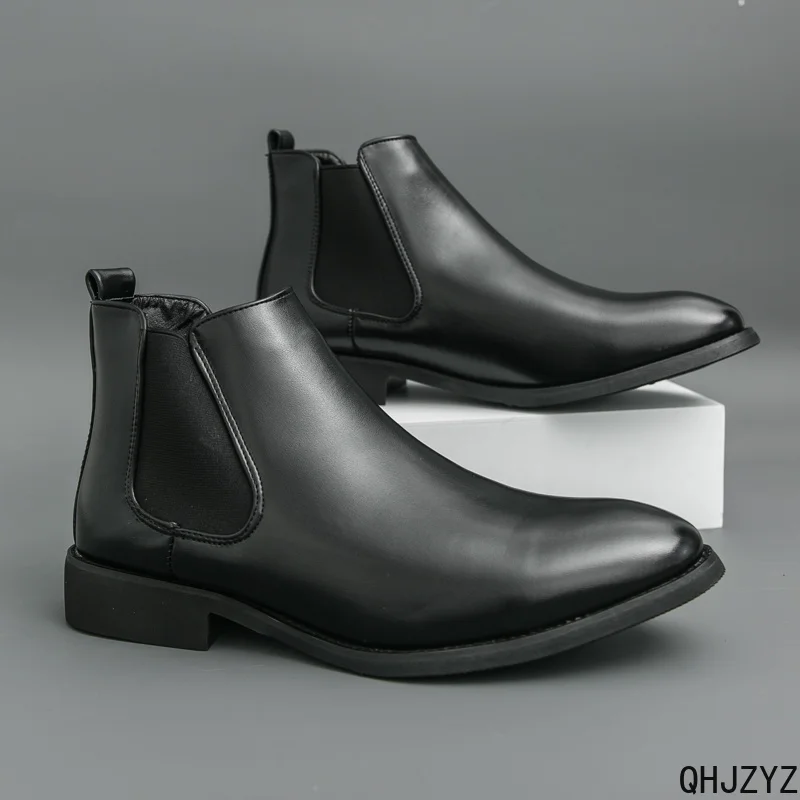 40~46 Ankle Boots Men 2026 Brand Comfortable Fashion Leather Men Boots