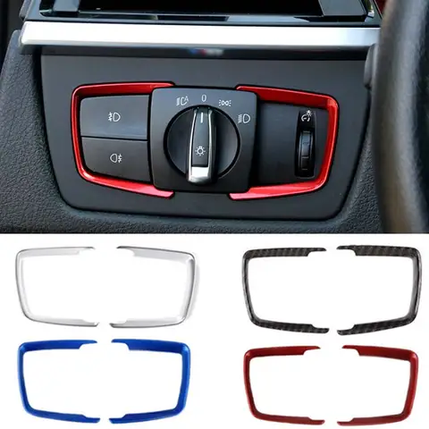 ABS Car Headlight Adjustment Switch Frame Trim Sticker Fit For BMW 1 2 3 4 Series F30 F31 F32 F34 F20 F21 F36 X5 F15 X6 F16