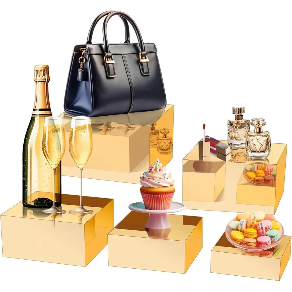 

Набор из 5 золотых акриловых стоек для буфет