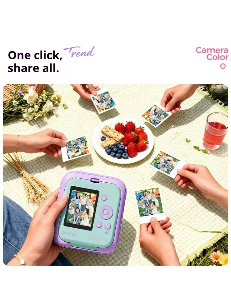 CHUZHAO X1 Instant Camera Prints Photos Directly 16GB Card Inkjet Digital Portable Small Camer Custom Girl Cameras Birthday Gift view 5