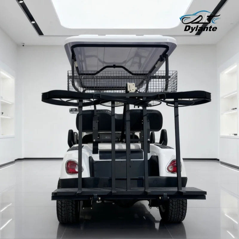 جديد 4 مقاعد الكهربائية الذهاب كارت بطارية ليثيوم تعمل بالطاقة عربة جولف 4 الركاب CE معتمد لمشاهدة معالم المدينة عربات التي تجرها الدواب عربة جولف كهربائية #4