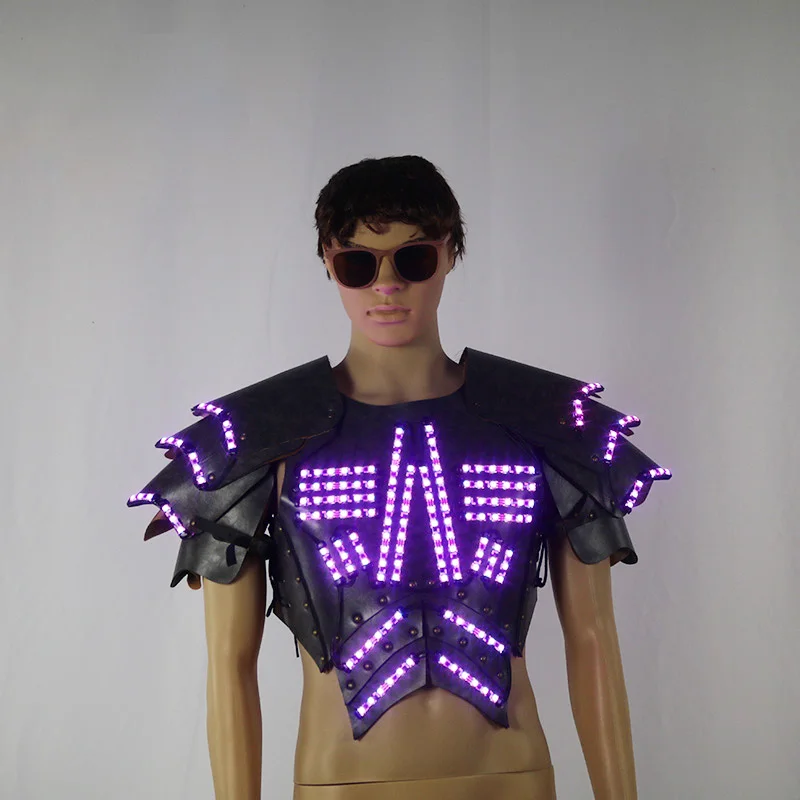 LED luminous armor vest Halloween armor stage COSPLAY fluorescent party vest luminous clothing