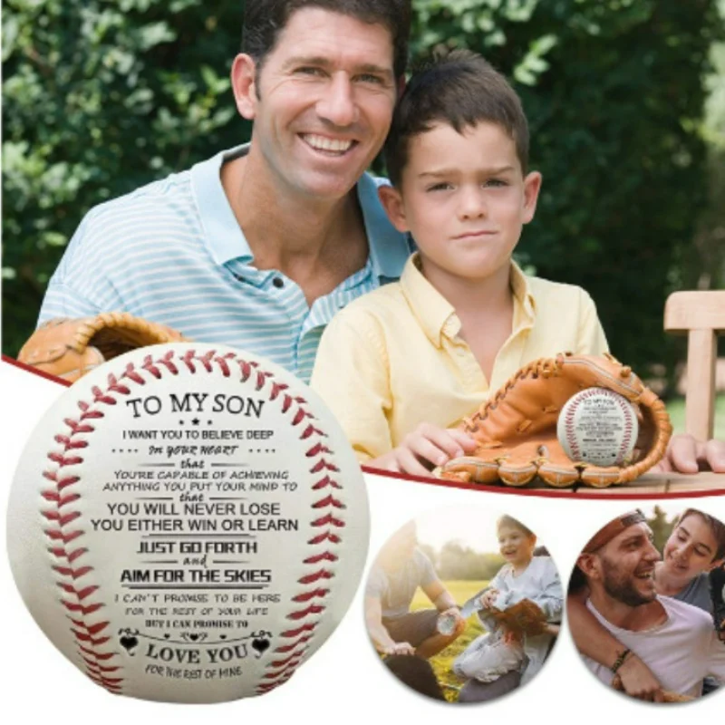 Baseball Birthday Gifts You Will Never Lose Printed Baseball Rubber Motivational Baseball To My Son/Grandson Gifts Encouragement