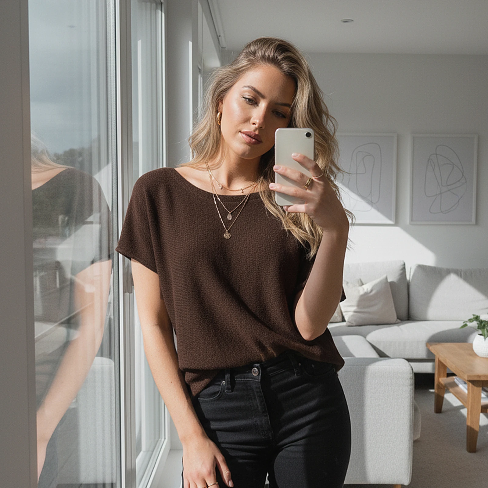 

Women s Cable Knit Sweaters Boat Neck Long Sleeve Striped Pullovers Cozy Loose Fit Tops with Ribbed Hem and Cuffs