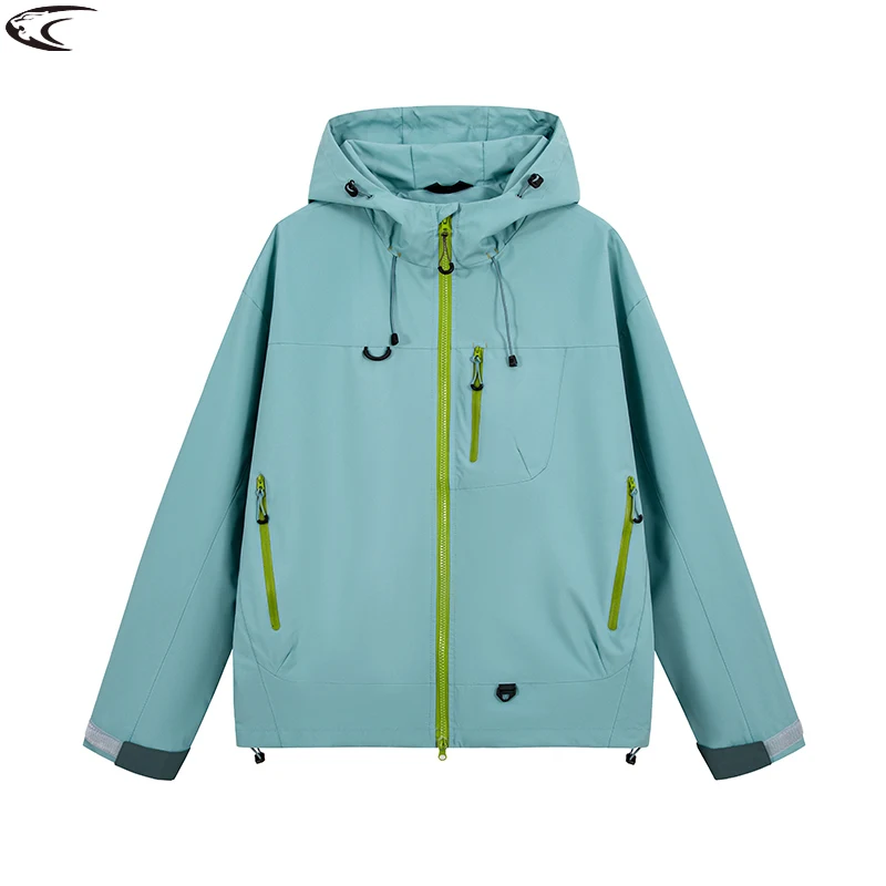 LNGXO Unisex Waterproof Windbreaker Outdoor Sport Windproof Single-Layer Jacket Men Women Hiking Climbing Trekking Rain Coat