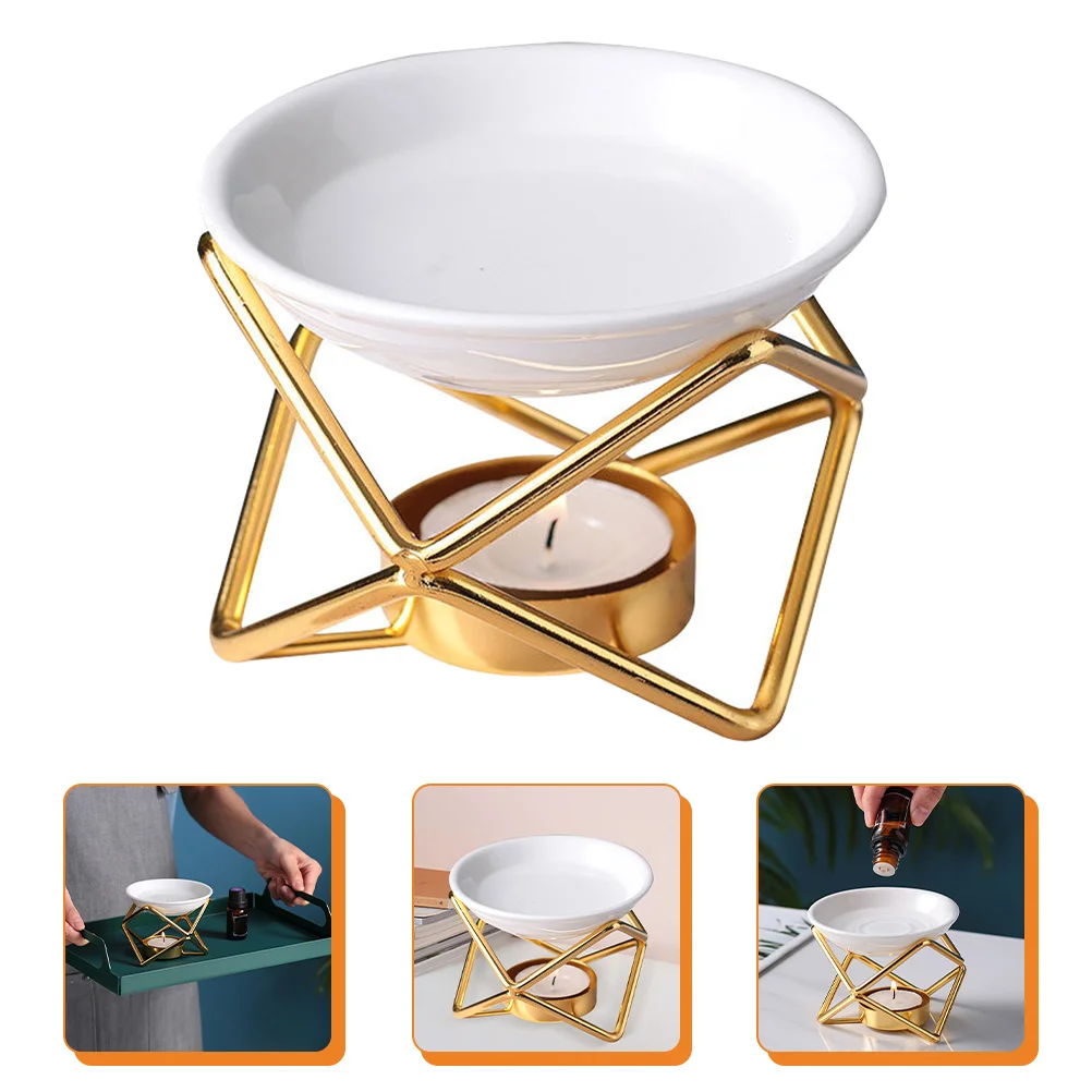 

Oil Burner Aromatherapy Wax Melt Warmer 50ml Bowl Detachable Essential Oil Diffuser for Yoga Meditation Decor