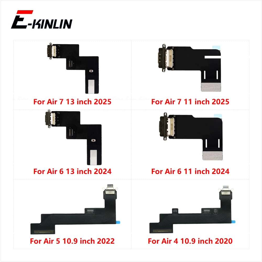 For iPad Air 4 5 6 7 11 13 inch M2 M3 2024 2025 Charger Charging Dock Connector Port Flex Cable Ribbon Plug Repair Parts