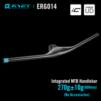 LEXON MTB Integrated Handlebar Carbon Fiber Rise 800mm -7 Degrees XC Handlebar One-Piece Shaped MTB Flat Bar Stem Bicycle Parts