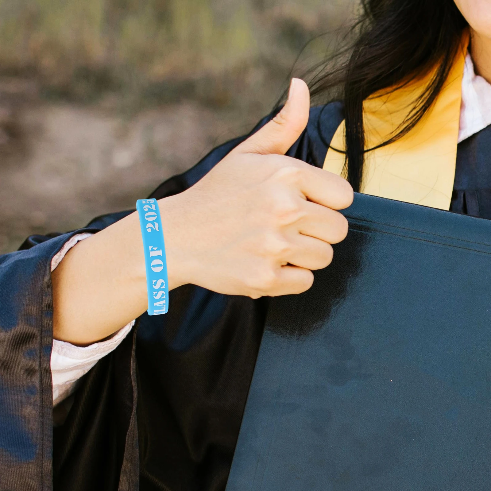 

25 Pcs Graduation Bracelet Wristbands Themed Silicone Bracelets Girl School Bulk Silica Gel Student Sillicone