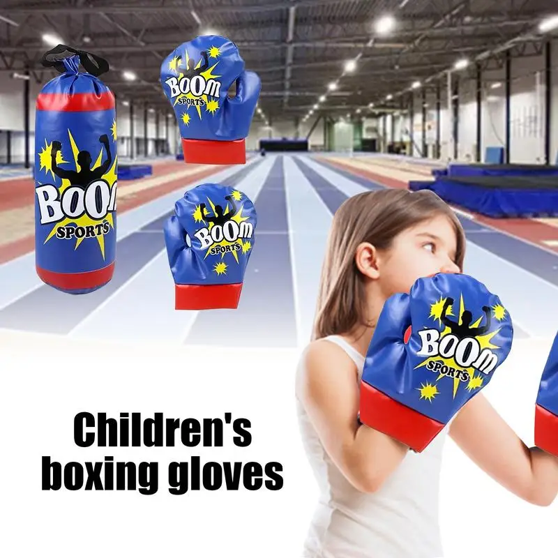 Kids Boxing Training Set Professional Boxing Bag With Gloves Sandbag Boxing Training Equipment For Kids Teens Practice Kicking