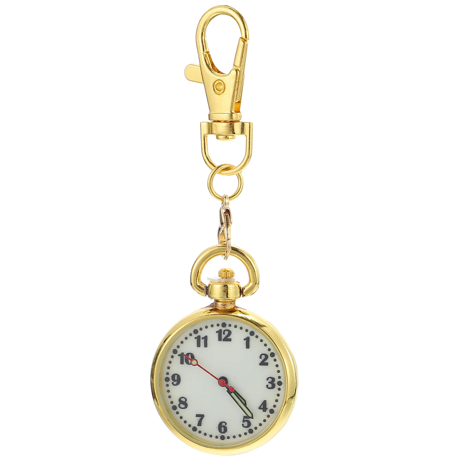Orologio da tasca con bagliore notturno Quadrante grande con clip sulla fibbia Orologio da tasca portachiavi da infermiera appeso Durevole e sicuro