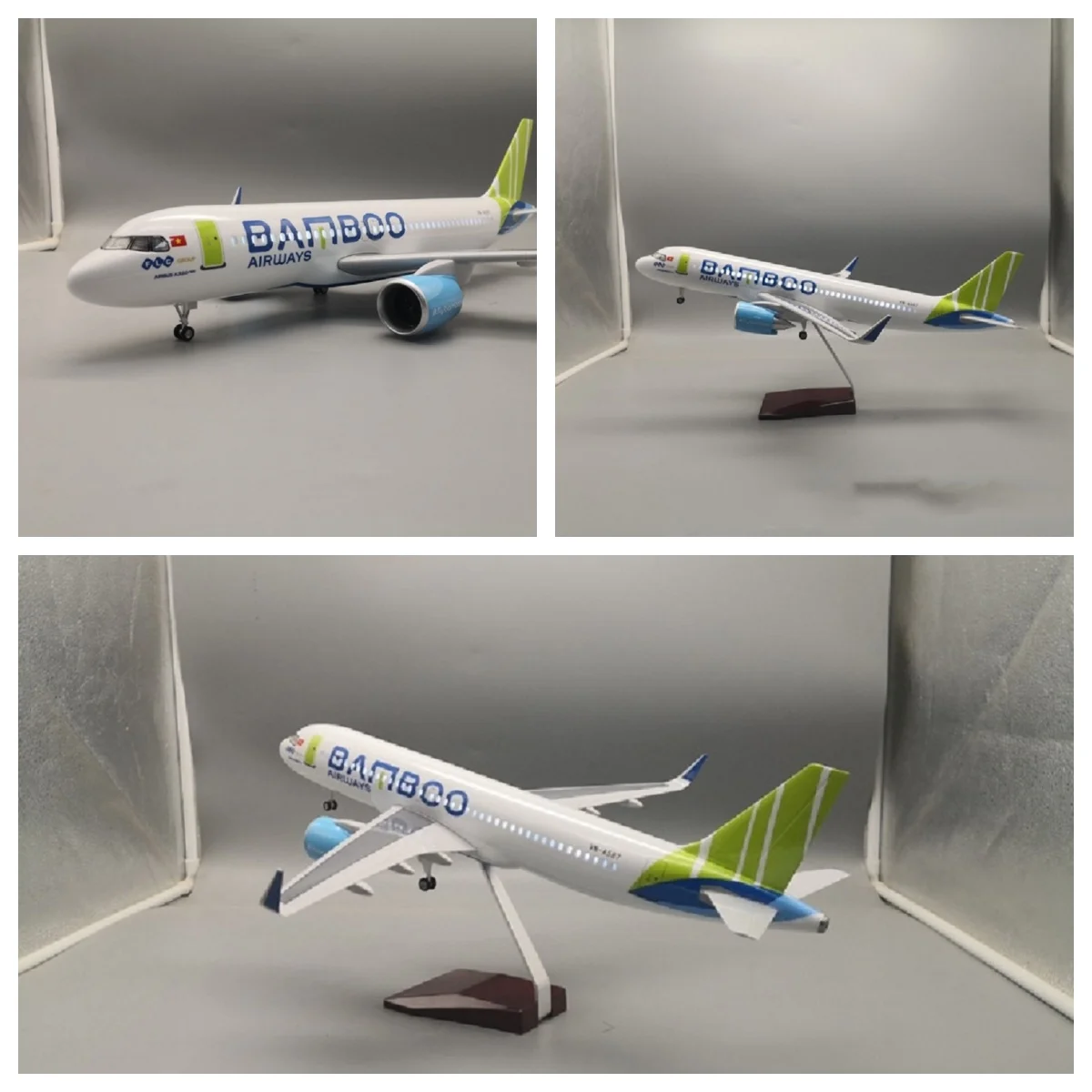 

Scale Aircraft 47cm Diecast Airplane Toy A320 Bamboo Airways Resin Assemble Model Souvenir Toy Planes Collectible Miniatures
