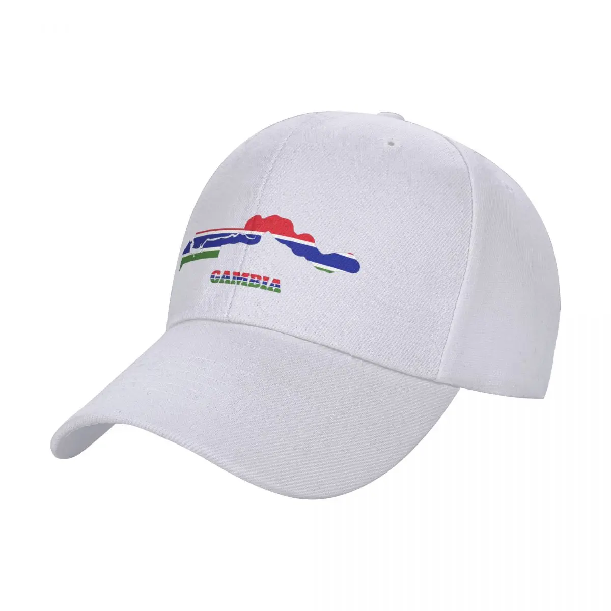 Gambia flag map design Baseball Cap Bobble Hat dad hat Fluffy Hat black Women's Men's