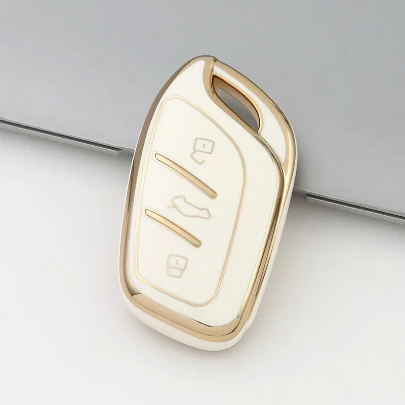 Funda de TPU con 3 botones para llave MG 4 2023 Mg4 Ev MG HS GT ZS EV ZX MG5 MG6 llavero para Roewe RX3 RX5 RX8 ERX5 I6 I5