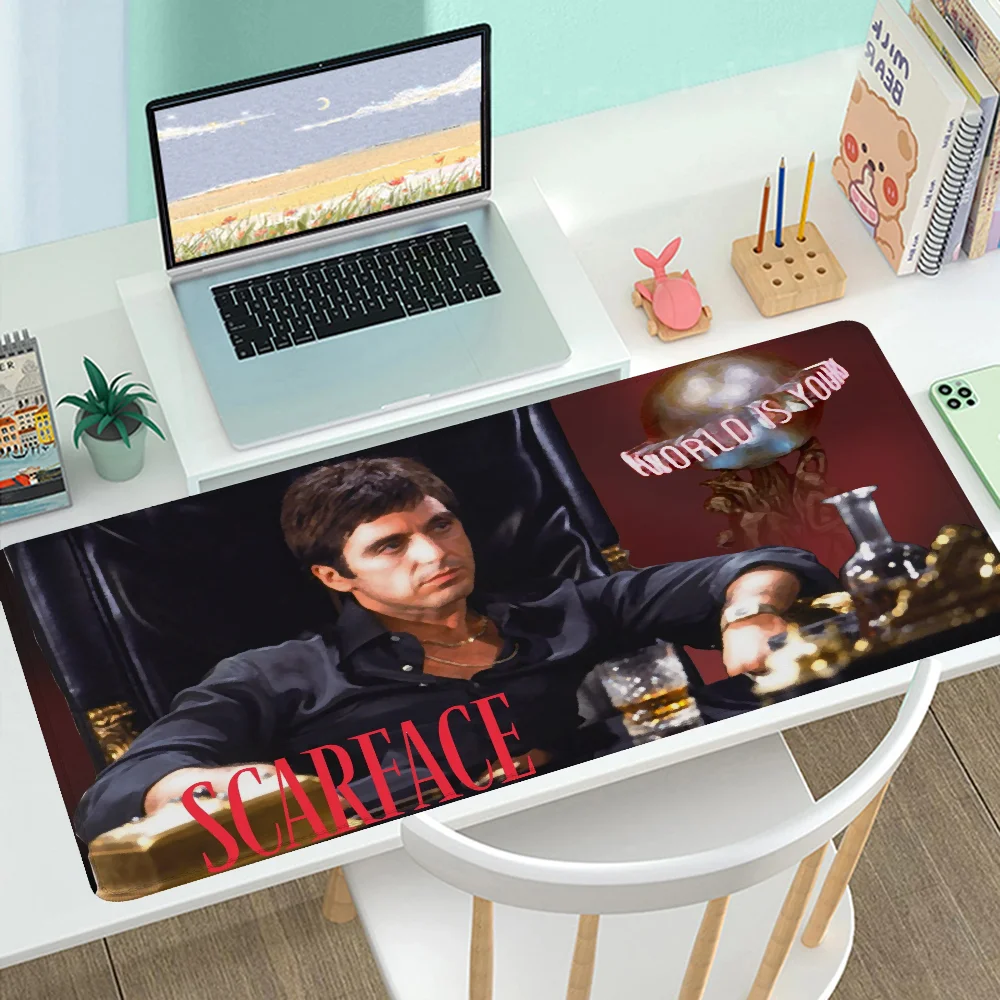 Scarface 1983 Film A-Al P-Pacino Movie Mouse Gamer Pc Gaming Accessories Large Mouse Pad Mausepad Non-slip Mat Deskmat Mousepad