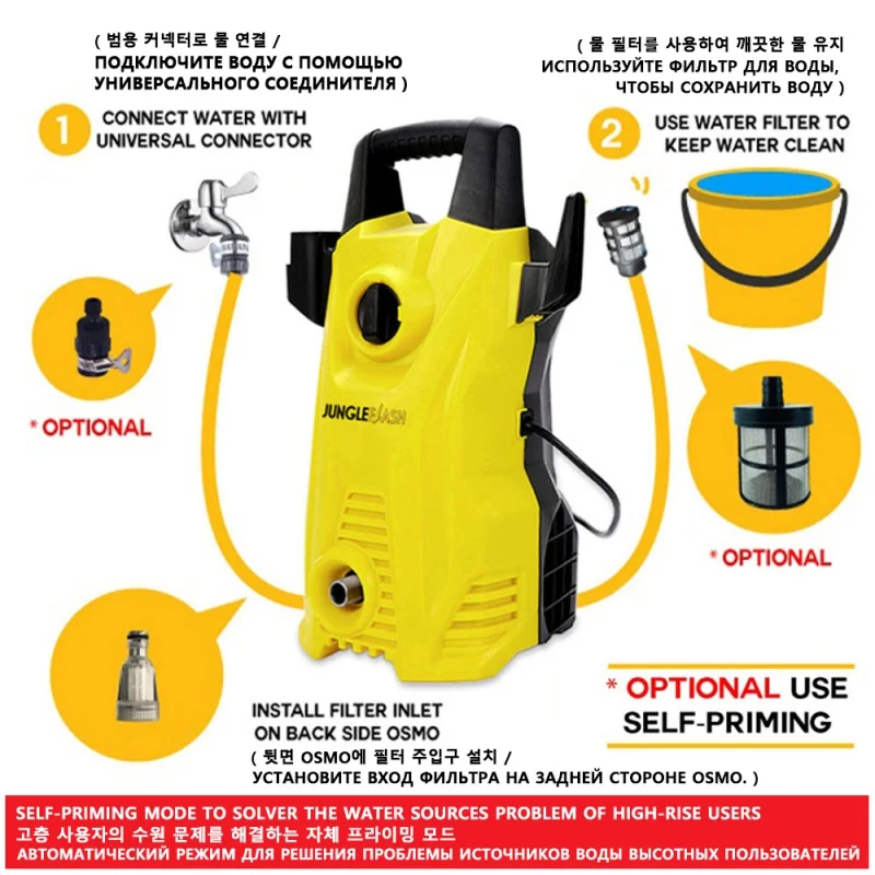 2000W High Pressure Cleaner Washers Car Washers Garden Washing Cleaning Tools For Water Gun Garden Watering Gun