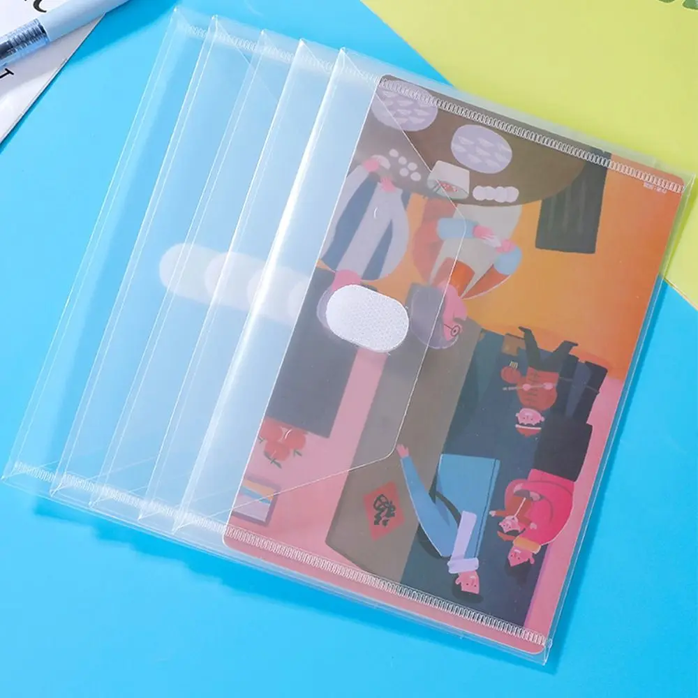 Thickened A4/A5/A7/A8 File Folder Waterproof Transparent Document Folder Plastic Card Paper File Holder School Office