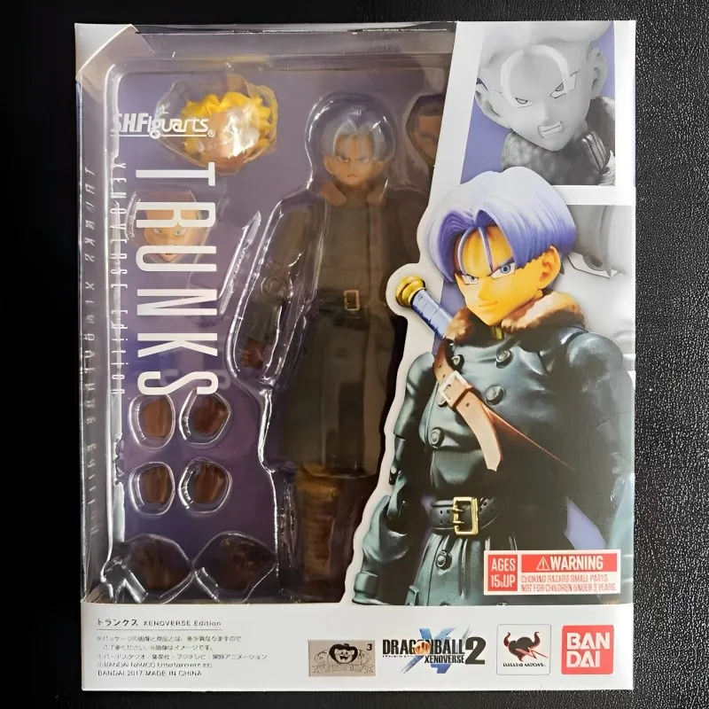 

Dragon Ball Z Trunks Bandai Original S.H Figuarts Universe Future Chapter Time And Space Patrolman Pvc Model Ornaments Toy Model