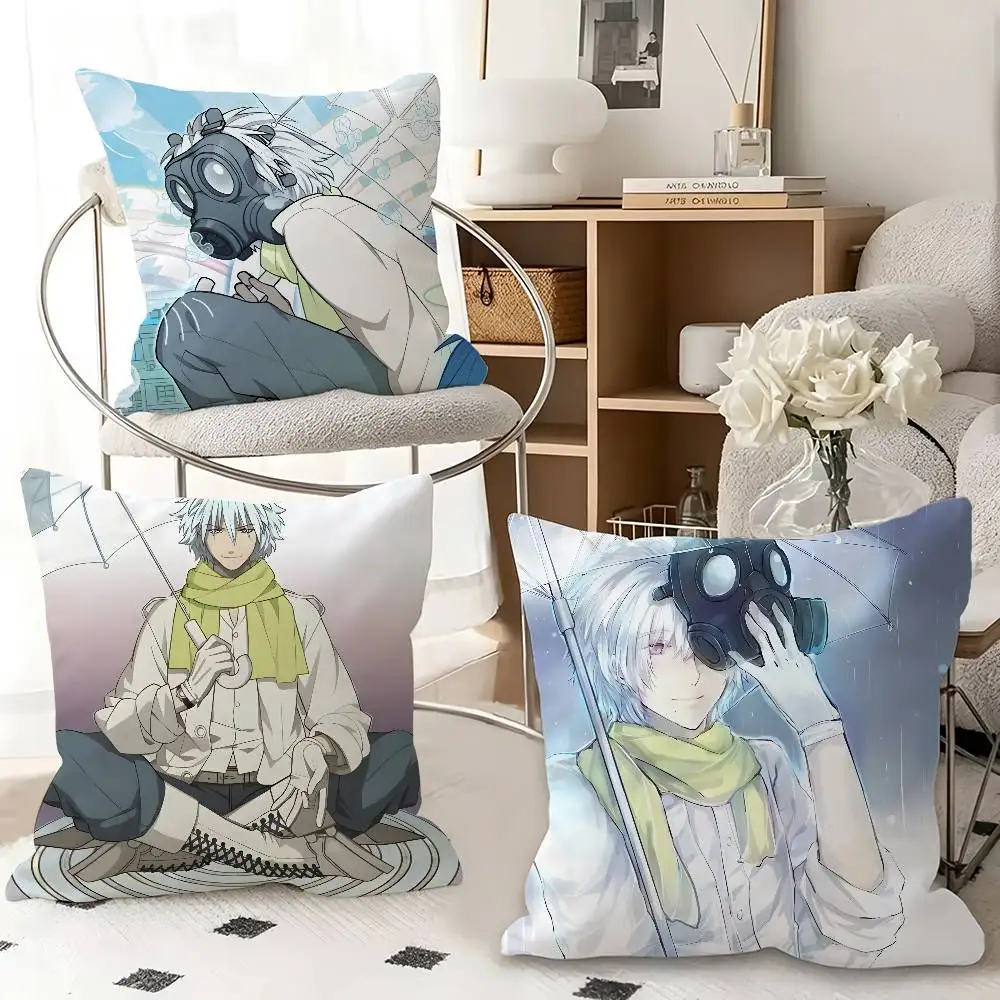 1pc Clear Game D-DRAMAtical Murder Pillow Case Fashion Square Pillowcase Bedroom Sofa Room Ins Decoration Leisure