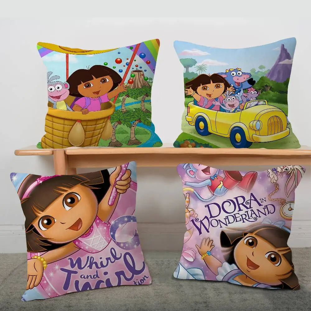 D-Dora Classic Anime Explorer Pillow Cushion Cover Pillowcase Living Room Sofa Home Decor Customized