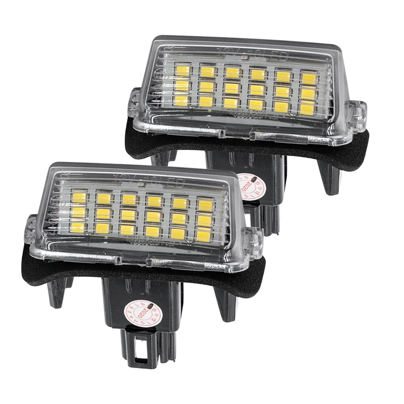 12V 1 Pair Car Rear LED License Number Plate Light Fit For Toyota GR Yaris Corolla E210 Touring Sports Yaris XP21 2020 2021 2022