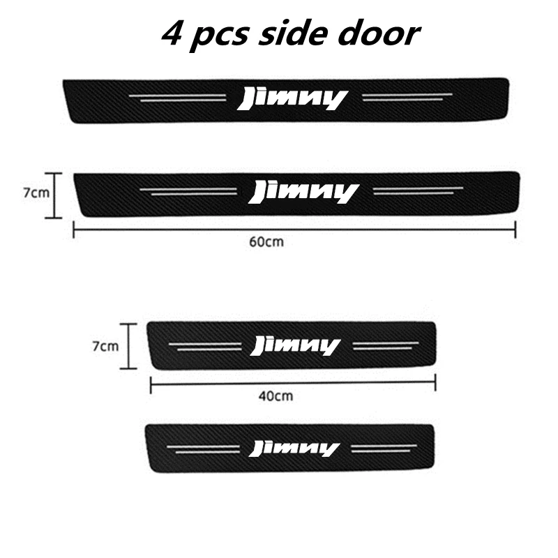 Carbon Fiber Car Threshold Protective Film Waterproof Car Sticker For Suzuki Jimny 2022 jb43 jb74 2009-2023 Accessories