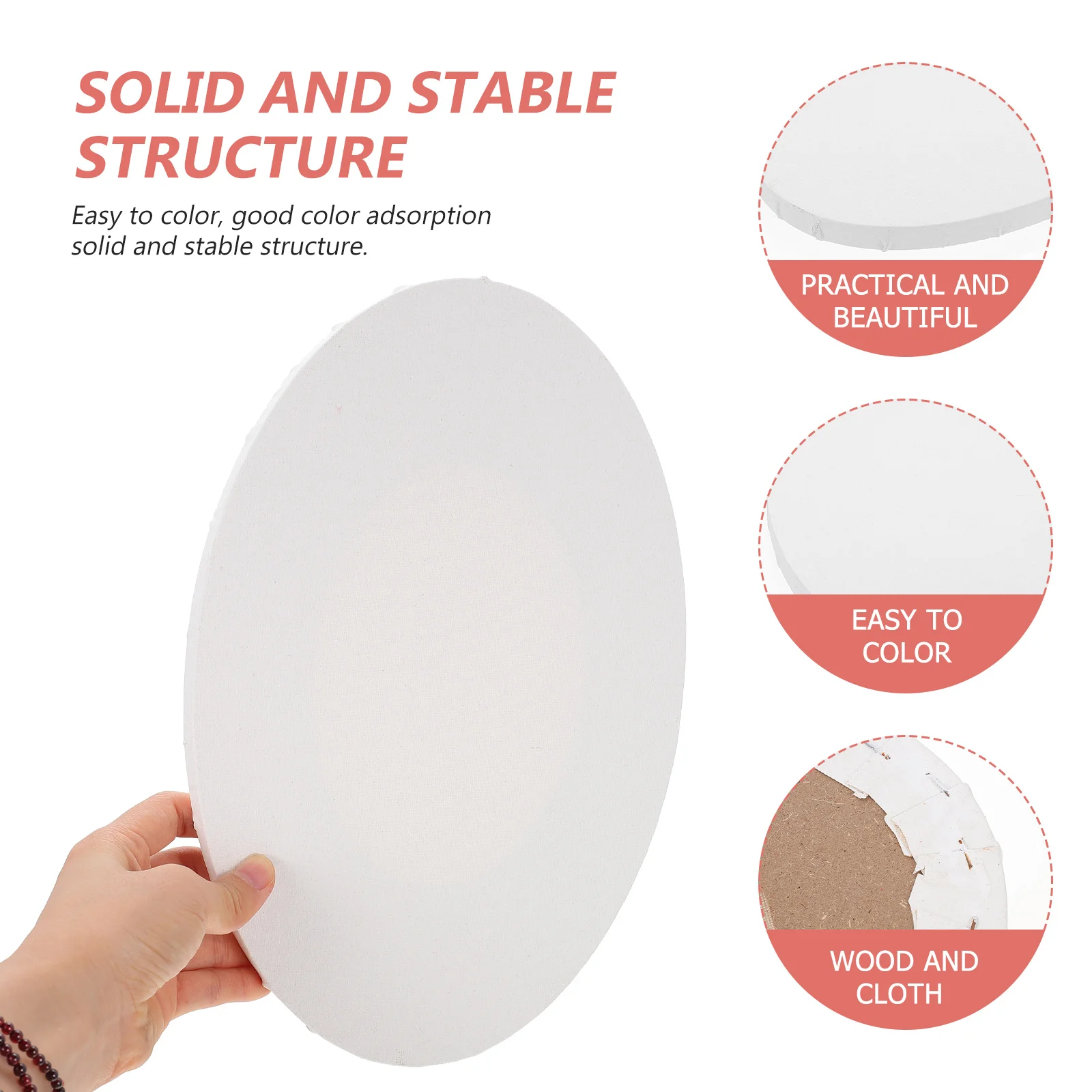 إطار قماش بيضاوي الشكل إطار قماش فارغ للألوان المائية أكريليك الغواش درجة الحرارة لوازم الفن لوحة اللوحة الصغيرة