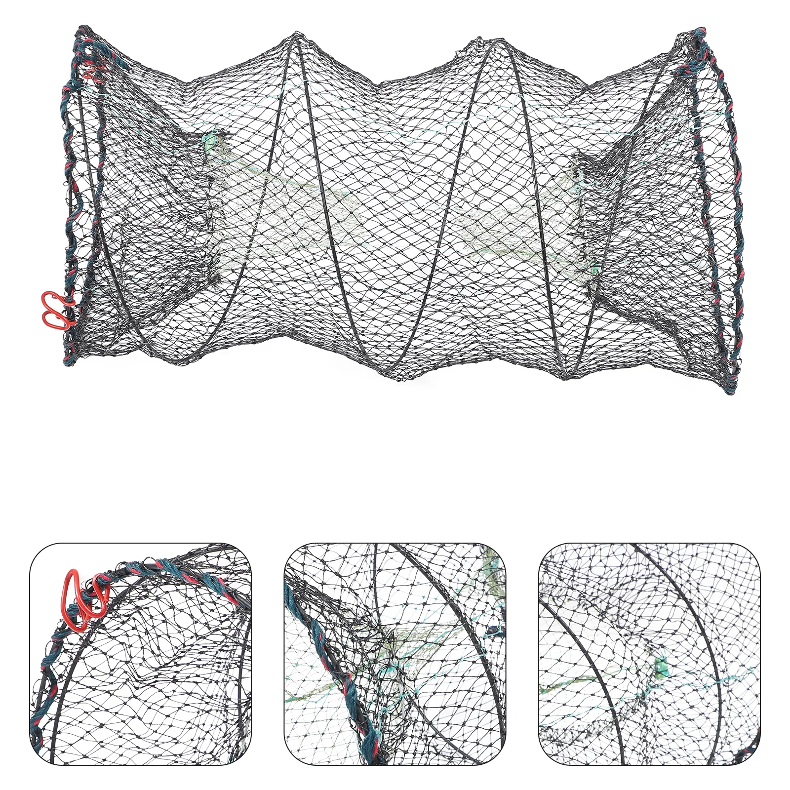 

1Pcs Foldable Bait Cast Round Spring Cage Fishing Trap Easy Use Portable Shrimp Crab Lobster Catching Net Foldable Bait Cast