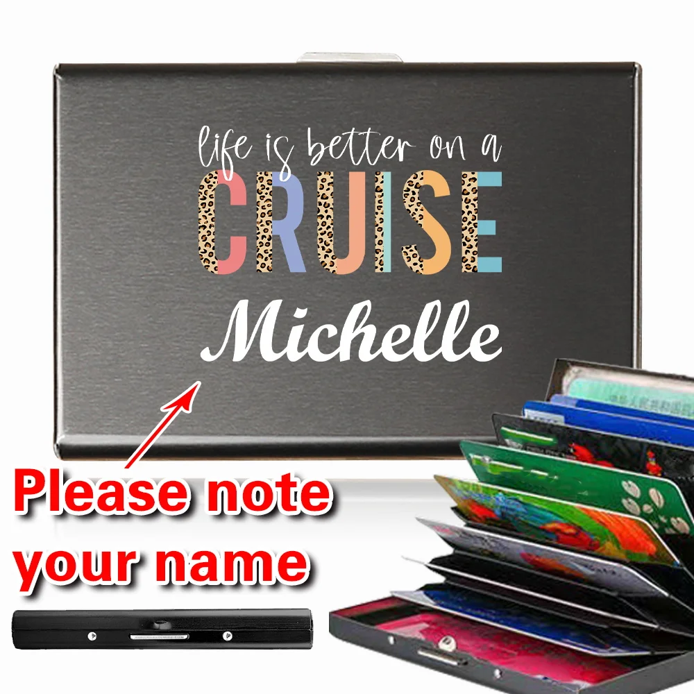 

Ультратонкий металлический чехол для карт, флип-держатель для карт, портативный держатель для карт с индивидуальным рисунком