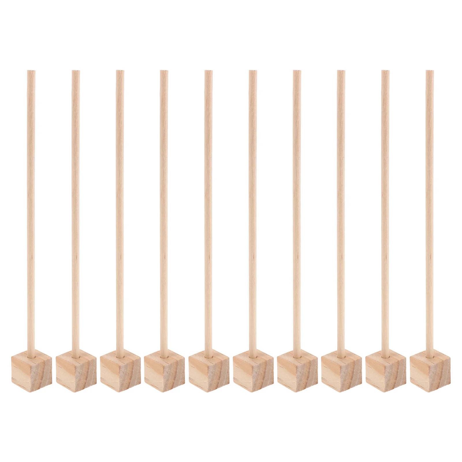 100-teiliges DIY-Bastelset, kreative Holzdübel, Blockbasis, ineinandergreifendes Puzzle-Set, Stiel, pädagogische Materialien für Kinder