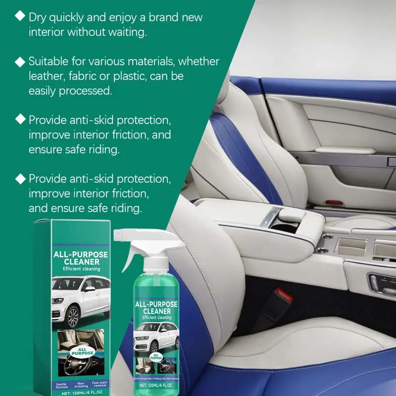 For Cars Multi-Purpose Foam Cleaner For Car Auto Leather Bubble Cleaner Spray Car Cleaning Supplies Car Stain Remover Spray For