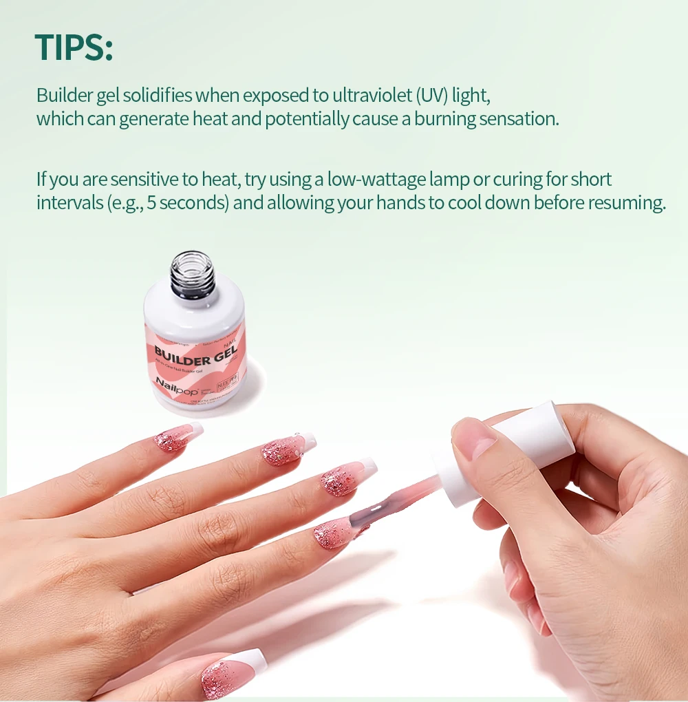 Nailpop HEMA/TPO-freies 7-in-1 Multifunktionales Builder-Gel 8 Farben Verlängerung Stärkung Apex-Aufbau 15ml Basis Anfänger Kunst Zuhause 1 Stück – Detail 10