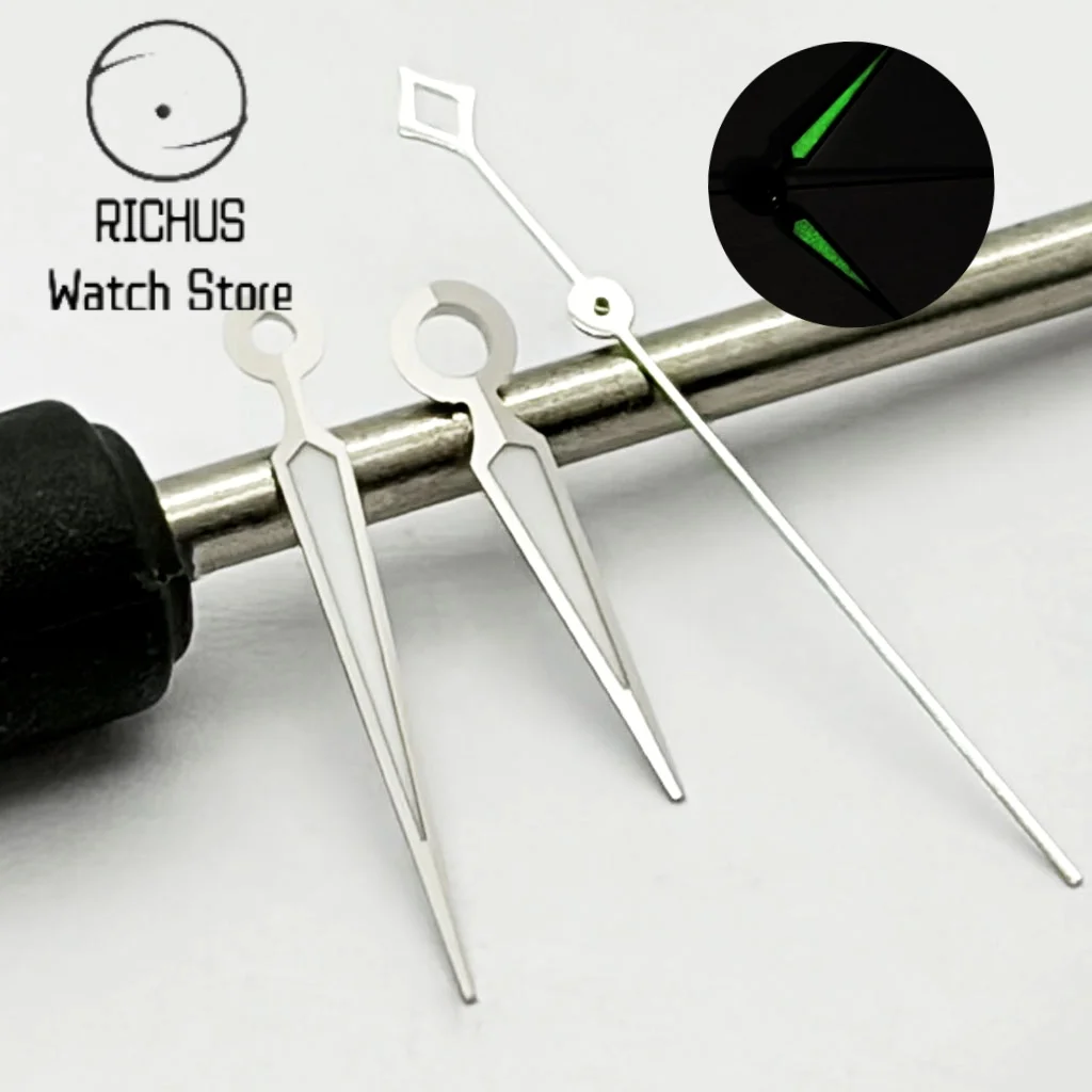 RICHUS NH35 Green Luminous Pointer Fit NH35 NH36 ETA2824 2836 Miyota 8205 8215 Pearl DG2813 3804 Movement Watch accessories