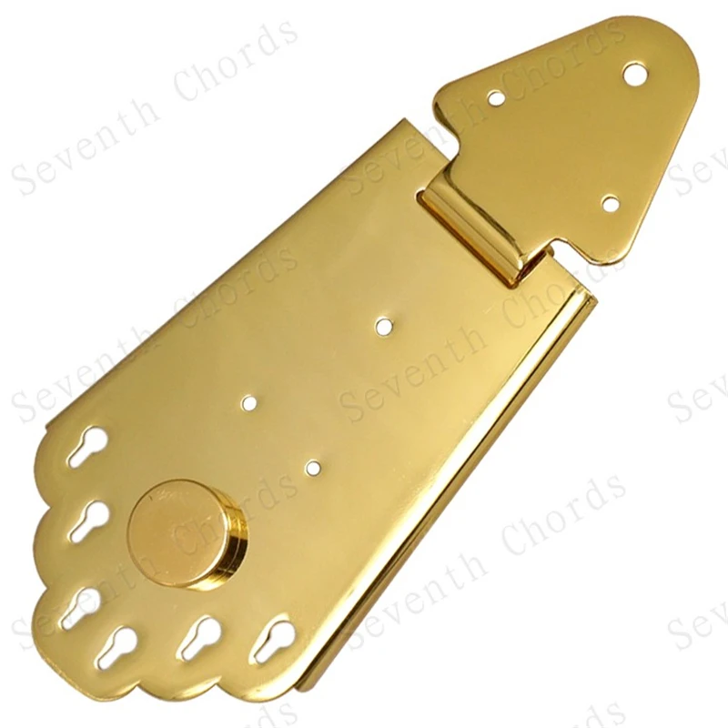 Ein Set Gitarrenbrücken für Hohlkörper- und Semi-Hollow-E-Gitarren in Chrom, Schwarz oder Gold zur Auswahl, Gitarrenzubehörteile – Detail 5