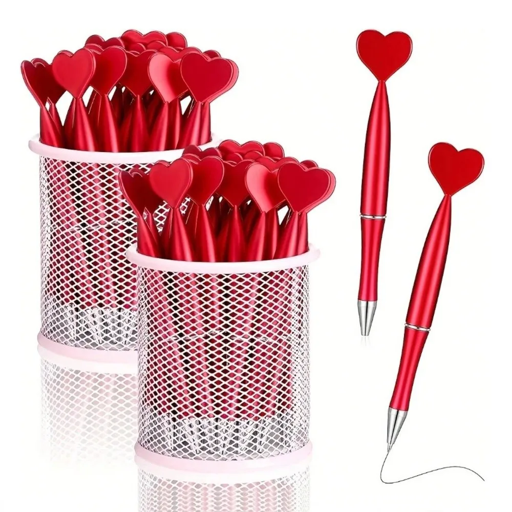 

Writing Smoothly Valentine's Day Ballpoint Pen Quick-Drying Love Heart Neutral Gel Pens Stationery 0.5mm Signature Pen Office