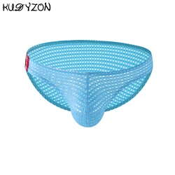 Mens Underwear Sexy Men Briefs Underpants Man Mesh Breathable Bikini Briefs Cuecas Calzoncillos Low Waist Mens U Pouch Lingerie