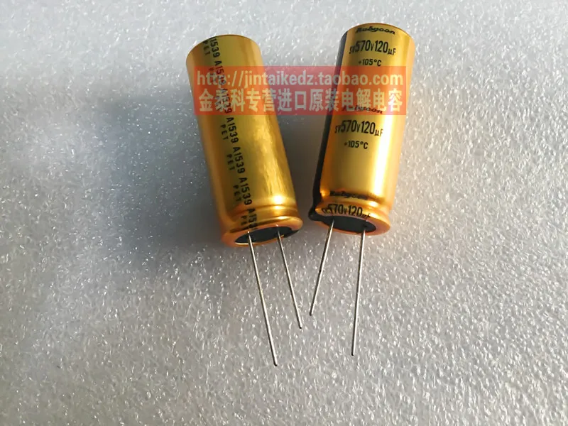 2024 NEW sv 570v 120uF Rubycon 570V120UF 18x40mm Fever tube machine capacitor 120uF 570V Audio Gold shell New Genuine