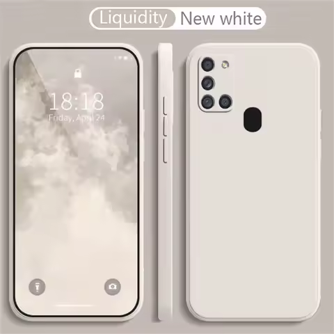 For Samsung A22 Galaxy A21S A31 A41 A51 A71 Bumper Cases Soft Protection Back Cover Fashion Shockproof Liquid Silicone Case