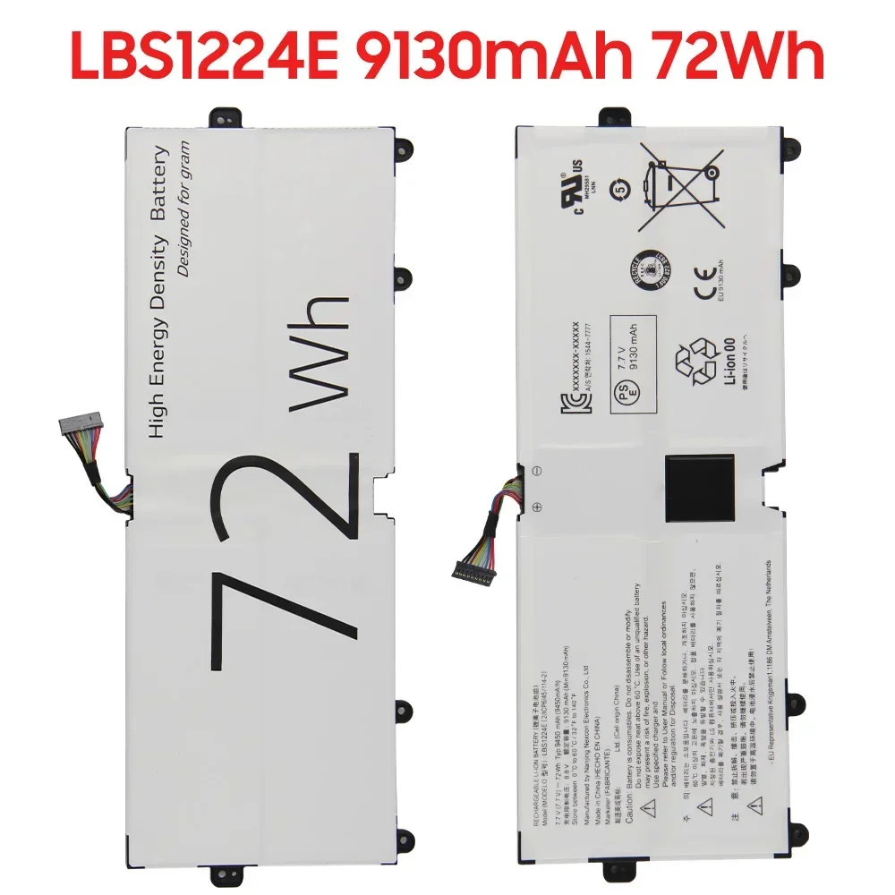 

Replacement Battery For LG Gram 13Z980 15Z980 15Z990 14Z980 17Z990 LBS1224E Rechargable Batteries 72Wh