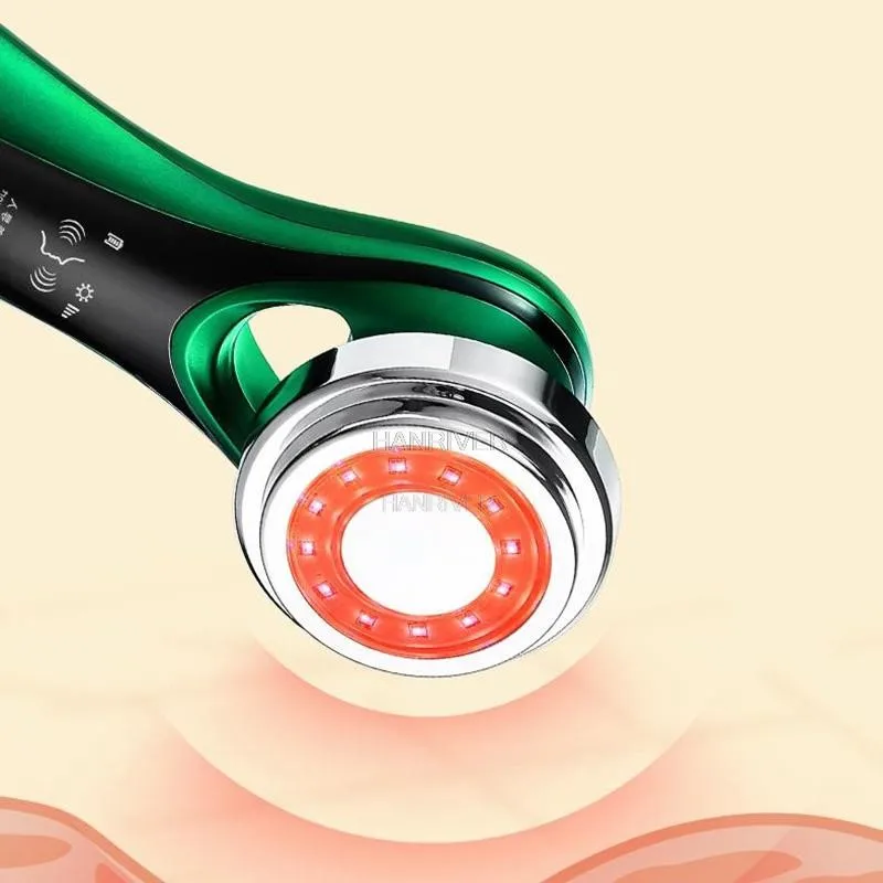 Schoonheidsinstrument Gezichtslift Warmte Rood Blauw Licht Gezichtsreiniger Diepe reiniging Huidverzorgingsapparaat voor thuis Gezichtsmassager