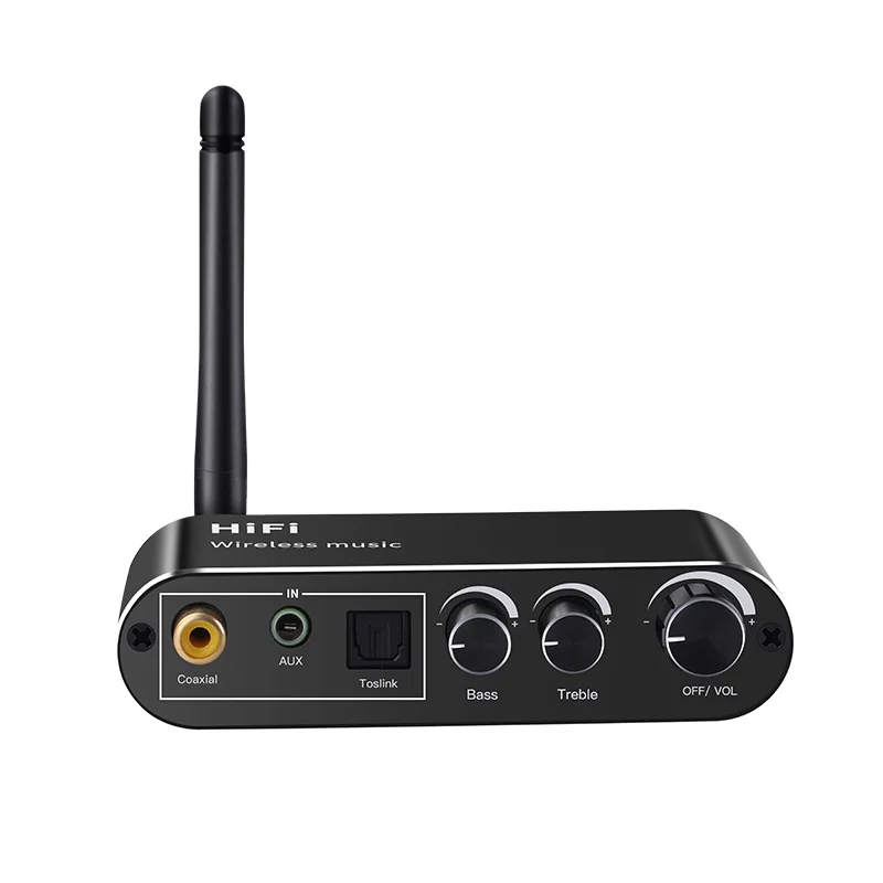 Digital To Analog Audio DAC Converter Spdif Optical Coaxial Signal To 3.5MM AUX Amplifier Decoder Bluetooth-Compatible Receiver