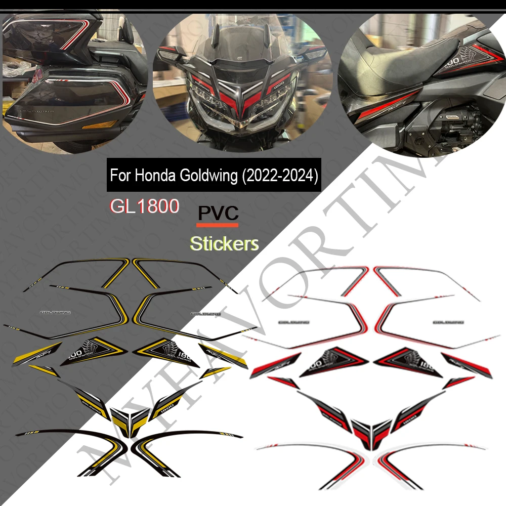 For Honda Goldwing Gold wing GL1800 F6B 2022-2024 Tank Pad Grips Gas Kit Knee Fairing Fender Stickers Decals Tour Protector