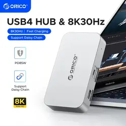 ORICO USB4 HUB 40G USB C HUB PD85W 8K@30Hz 5K@60Hz 4K@60Hz Display Support Daisy Chain Expand for MacBook Pro Mac OS Windows