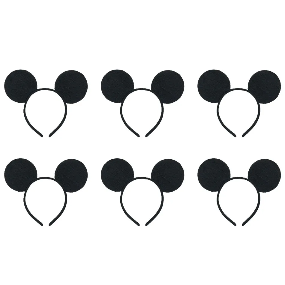 3/6/12 teile/los Mädchen Maus Ohren Solide Bogen Ohren Stirnband für Geburtstag Party Liefert und Maus Themen Kostüm Cosplay Dekoration