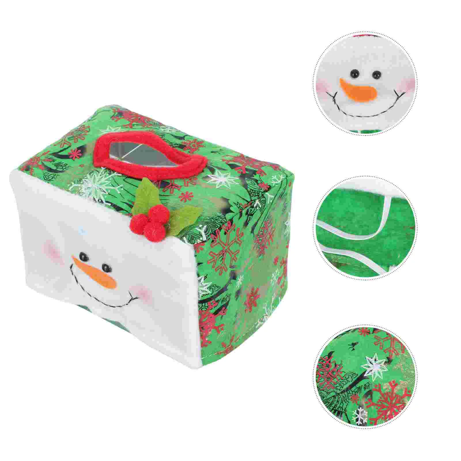 

2 Pcs Christmas Tissue Set Home Adornment Bag Holder Decor Storage Box Creative Non-woven Fabric Adorable Office Winter