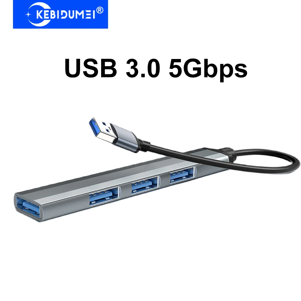 Station d'accueil USB HUB USB 3.0, 4Ports, répartiteur multi-ports USB 3.0 2.0, Transmission 5Gbps, adaptateur OTG pour PC portable Macbook