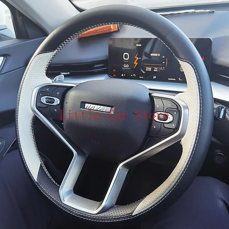 

For Haval H1 H2 H3 H4 H6 H8 H9 JOLION DIY Hand Sewing Top Leather Steering Wheel Cover Stitch On Wrap Cover Car Interior