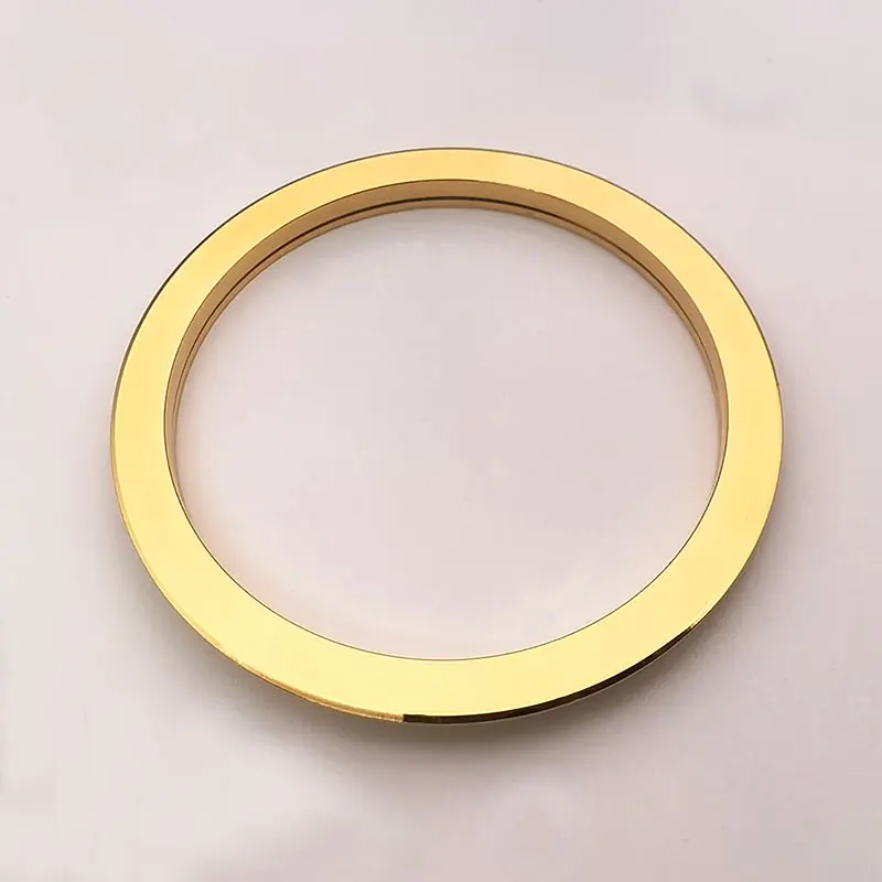 904l Steel Gold Color Plated Watch Bezel For RLX 41MM Datejust DJ 126333 116333 126300 Watches, Watch Parts