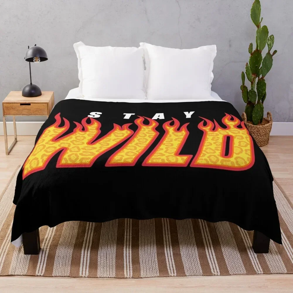 

Stay Wild Fire Ben Azelart Throw Blanket Nap Flannels Blankets